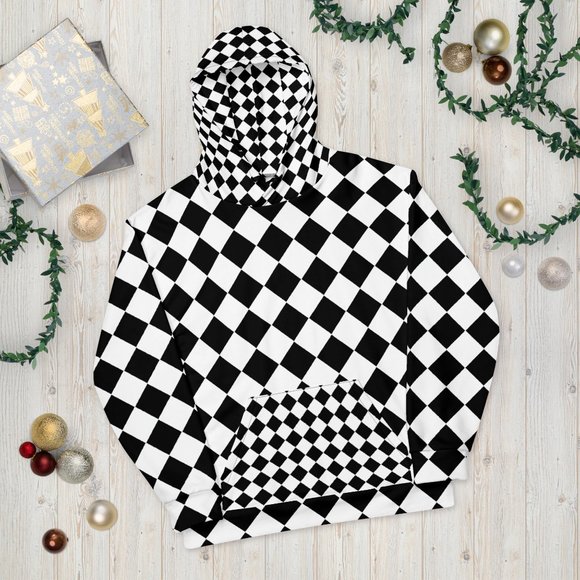 Men's classic checkerboard Hoodie 70s fashion - Picture 8 of 12